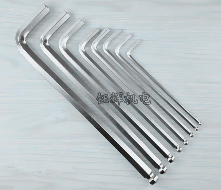 厂家直销 内六角英制5/16inch球头电镀发黑L型扳手