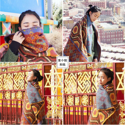 Bohemia Ethnic style cloak Cashmere Shawl have more cash than can be accounted for lattice scarf lady travel Collar Autumn and winter Shawls