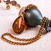 Amber necklace wax agate suitable for men and women, pendant, ethnic accessory, ethnic style