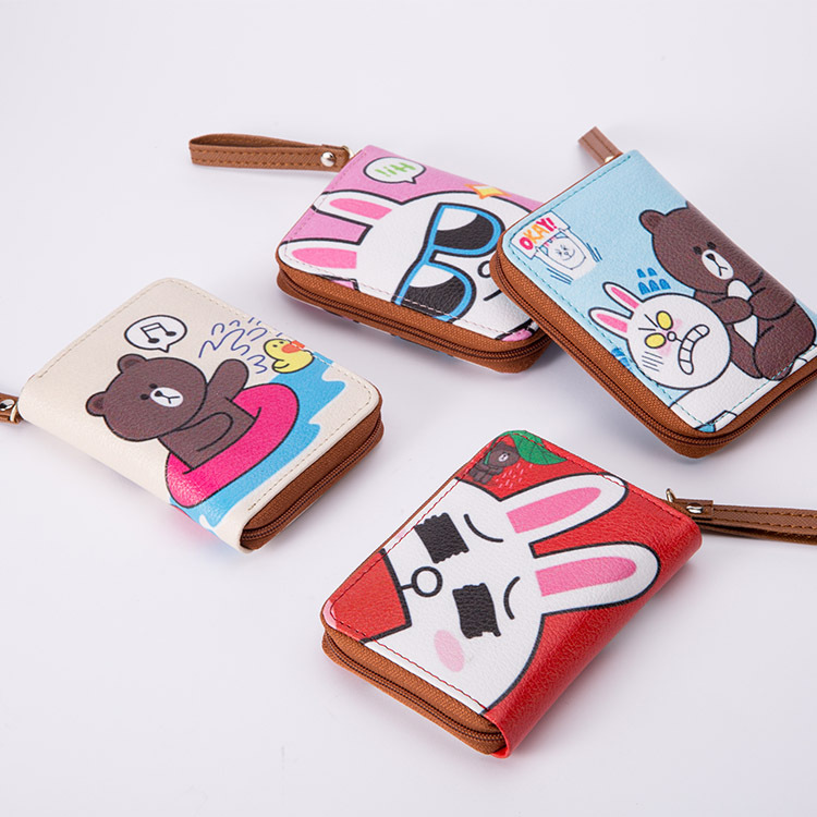 Korean Fashion Style New Laser Card Holder Double-sided Card Slot Zipper Coin Purse display picture 2