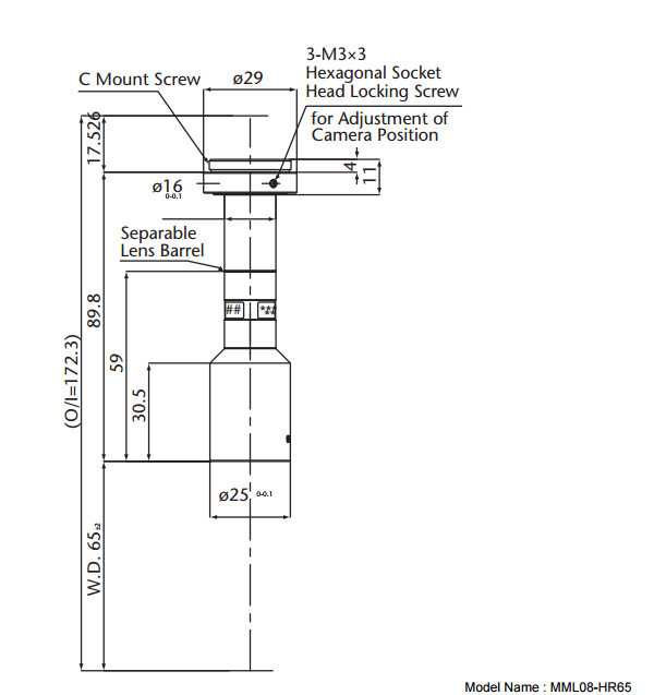 全新Moritex茉丽特工业镜头 MML-HR系列 MML08-HR65 高清远心镜头