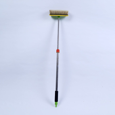 Heights Through the water Bristles Plastic bag Car wash brush Stainless steel telescopic rod Stainless steel engineering rubber automobile Mop