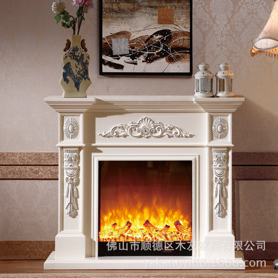 1.2米1米1.5壁炉欧式简约实木装饰电视柜LED仿真火焰电壁炉整装32