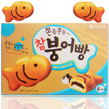 韓國進口食品零食 好麗友打糕魚紅豆夾心蛋糕派好多小魚兒童174g