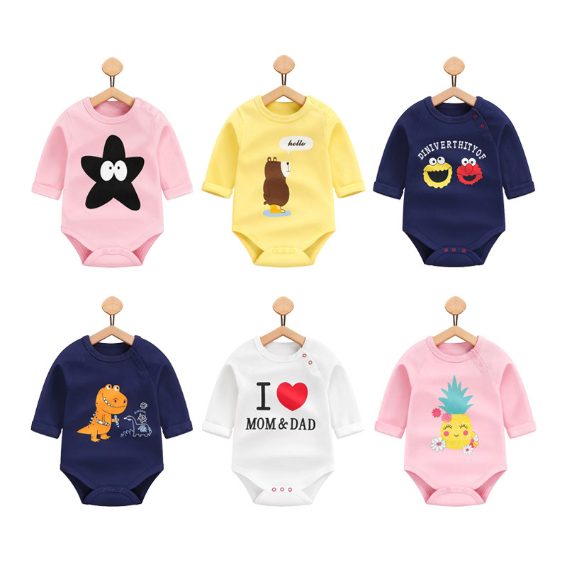 baby triangle Romper Long sleeve Spring and autumn season pure cotton Bodysuit men and women Baby Coverall Autumn Newborn Climbing clothes