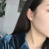 Fresh cute earrings from pearl, Chanel style, bright catchy style, simple and elegant design, three colors