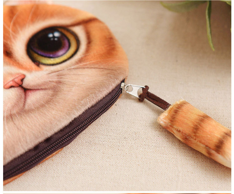 18g Weight Zipper Closure Type Coin Purse Bags Type Casual, Daily Occasion Plush Material Animal, Cartoon Pattern All Seasons Season Kid'S, Unisex Gender Casual, Cute Style Round Shape Kid'S Unisex Animal Cartoon Plush Zipper Coin Purses 14