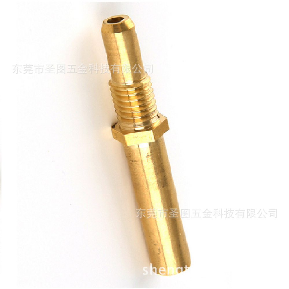 数控车床加工 定制铜咀铜嘴加工铜头铜咀枪头 水嘴接头 螺纹套管