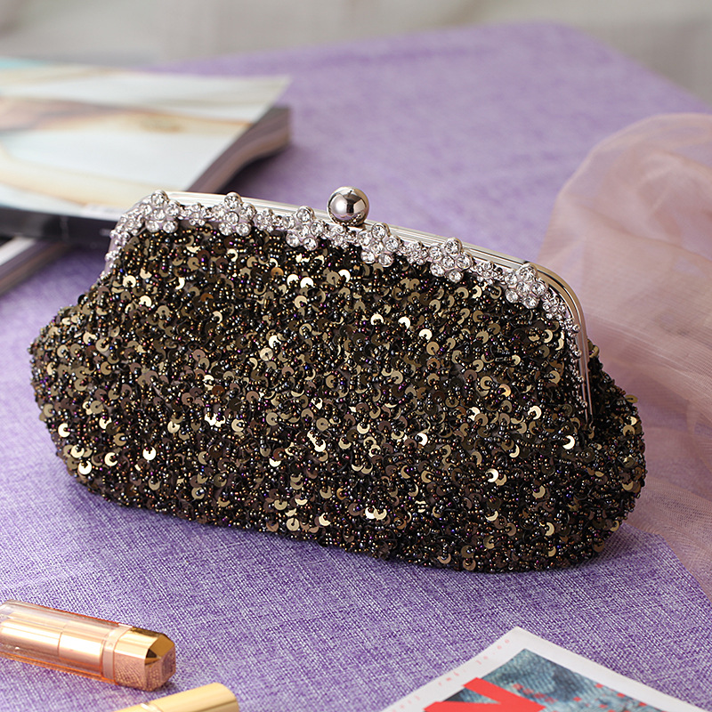 Nouveau Incrusté De Diamants Paillettes Sac À Main Magnifique Grand Rouge De Mariée Sac Cadeau Sac Vintage Sac 6528 Rouge De Fête display picture 28