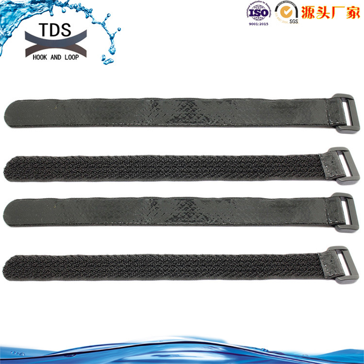 现货批发尼龙硅胶魔术贴扎带彩色魔术贴粘扣带硅胶防滑魔术贴绑带