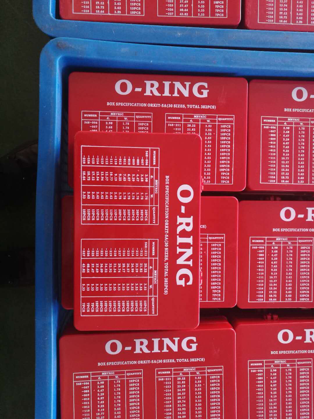 5A红盒子美标382PCS O型圈修理盒