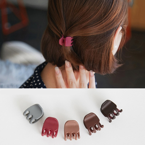 Korean fashion popular hair accessories, Korean version of acrylic matte girl multi-color cute hairpin catch