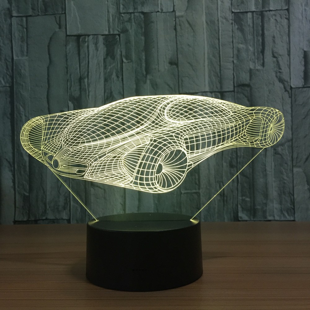 遥控触摸七彩 3D灯 创意礼品台灯 led灯小夜灯