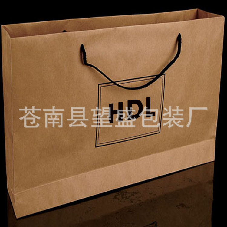 厂家生产 牛皮纸袋 牛皮纸手提袋定制LGOG 黄牛皮手提纸袋定做