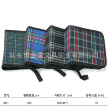 金鹰 现货供应40片复古CD包碟片格子布CD包牛津布碟片包
