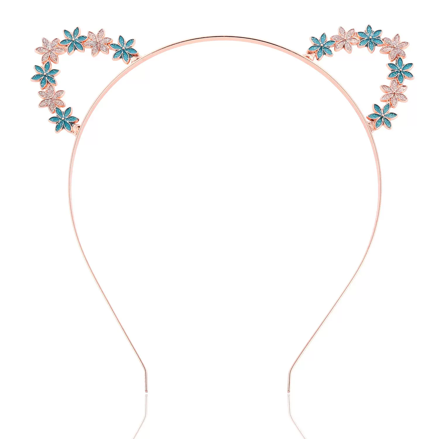 咔饰彤 猫耳朵发箍可爱儿童发饰 合金 花朵头饰发饰 圣诞节礼物