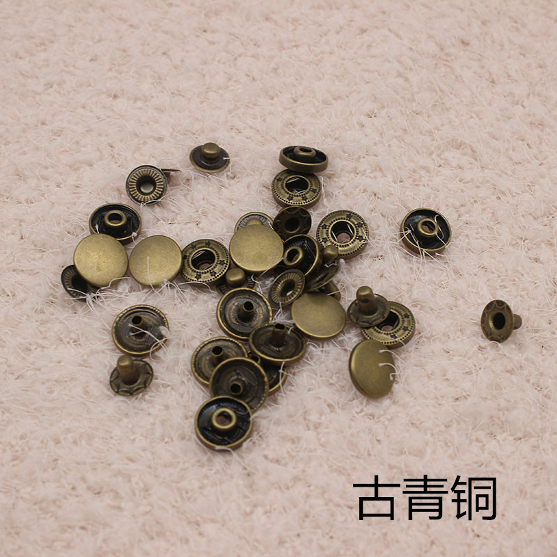Factory 633 831 stainless steel round snap button female buckle dark button White K Gun black ancient bronze