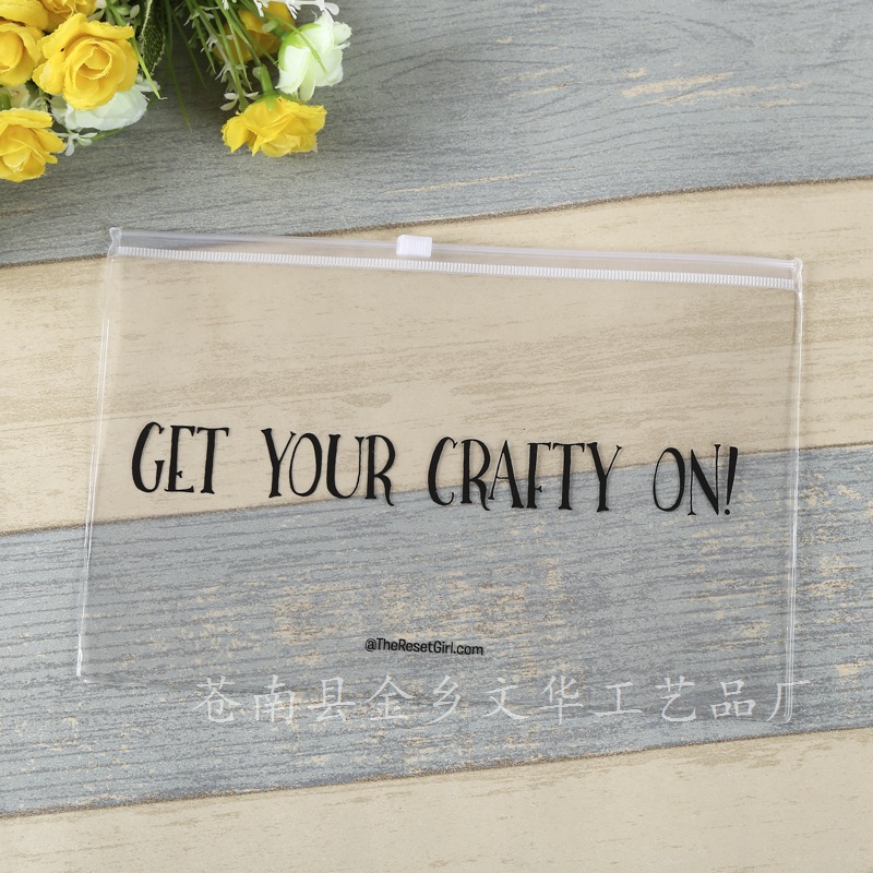 定制透明pvc化妆品袋子定做防水拉链文具袋定制