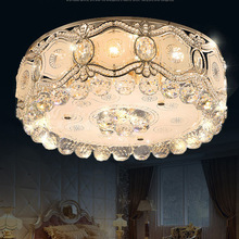 欧式吸顶灯led圆形双色变色水晶灯 简约现代卧室灯客厅灯餐厅灯具