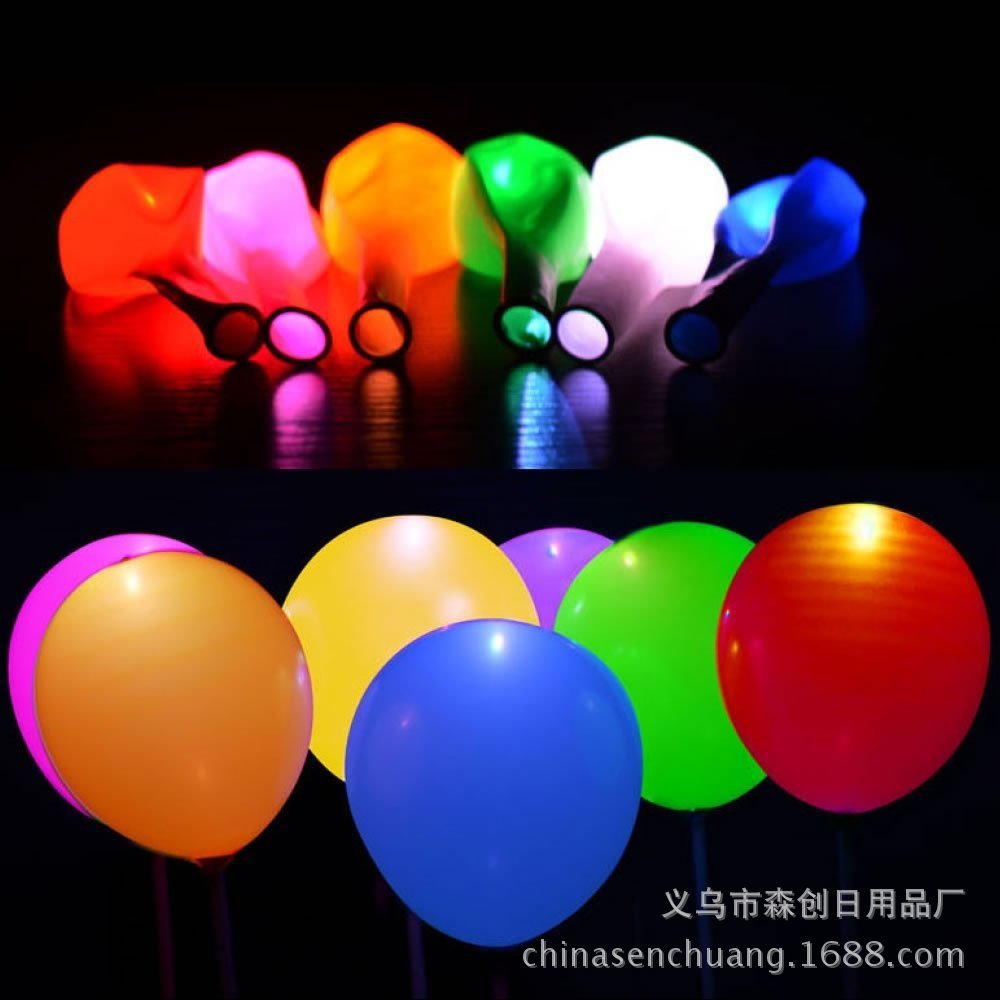 热卖乳胶气球led彩色发光景饰气球闪光夜光带灯气球地推发光气球-阿里巴巴