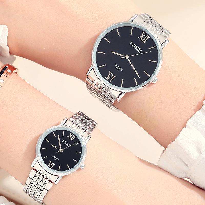 Hong Kong MiKo Fashion Couple's Watch A Pair of Thin Steel Strap Men's Student Watch Women's Watch Wholesale