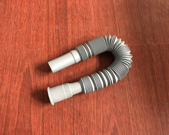 Washbasin drain pipe drainer washbasin wash basin drain pipe gray rubber head plastic pipe accessories