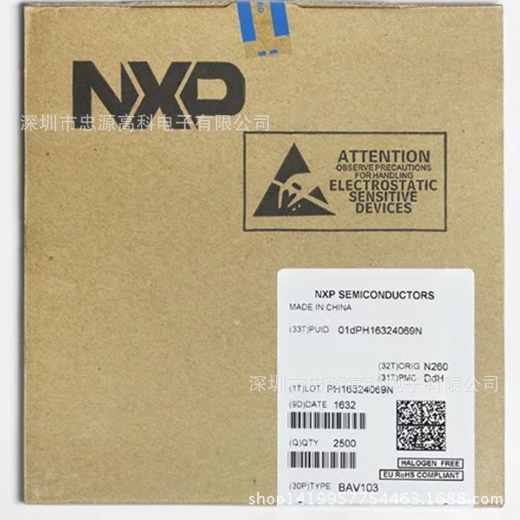 BAV103 LL34 通用，功率，开关二极管 200V-250mA BAV102, BAV103