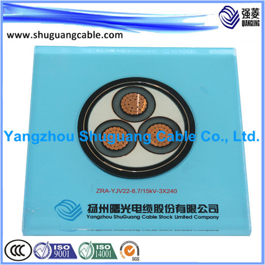 光伏电站专用 ZRA-YJV22-8.7-15kV-3x240 铜芯电力电缆