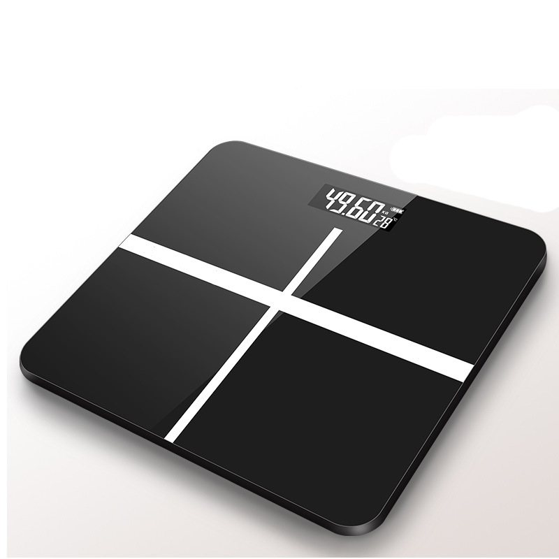 小额批发方形人体电子秤 USB充电体重计