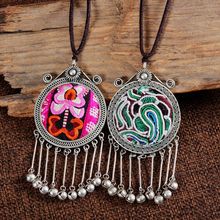 云南民族风老绣项链 复古刺绣项链 棉麻配饰民族饰品批发