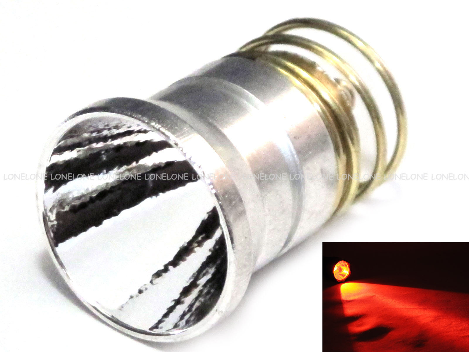 26.5mm钓鱼信号灯红光灯头LED强光手电筒灯杯501 502红光手电筒