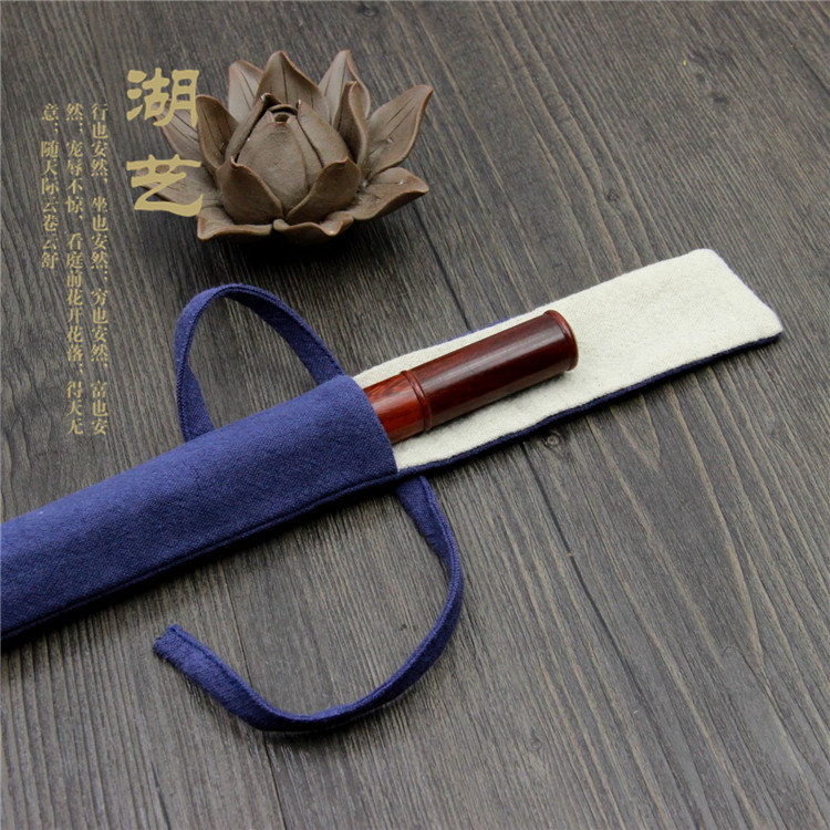 精选紫檀木长款线香筒拔口7克装香管香道用具商务礼品批发