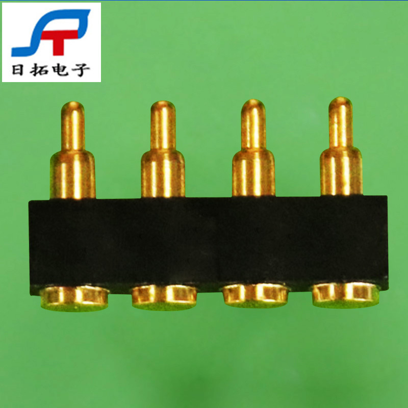 日拓电子精密五金件pogopin弹簧针连接器 工厂热销2.54间距顶针