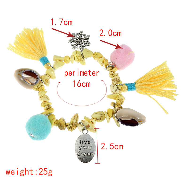 Fashion OL shellBracelet (Lake blue)NHNNZ3018-Lake blue