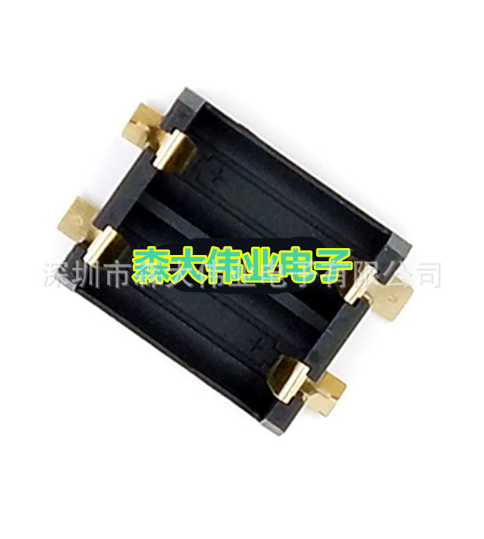 2节CR123A 16340电池盒 LIR123A电池座 两节电池 SMD 镀金 贴片