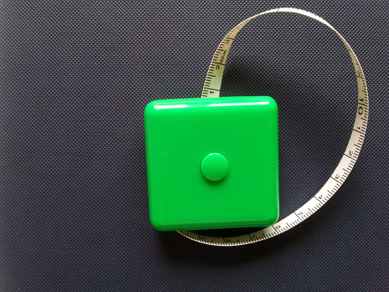 定做外贸出口方形绿色60英寸塑料软卷尺 1.5米塑料伸缩迷你卷尺