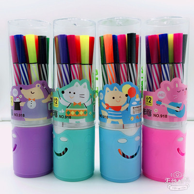 Watercolor pen paint brush children painting Stationery wholesale originality Stationery prize student gift 12 Colour washable watercolor