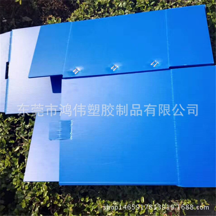 可按照尺寸定做塑料中空板周转箱 蓝色纸箱型中空板箱