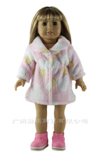 18������Ů������ë�����·�American Girl 45cm�����޷�ɫë����