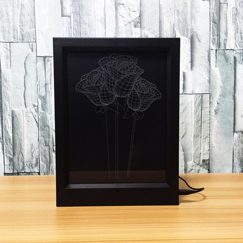 相框式3d灯 led灯 创意台灯小夜灯 LOVE