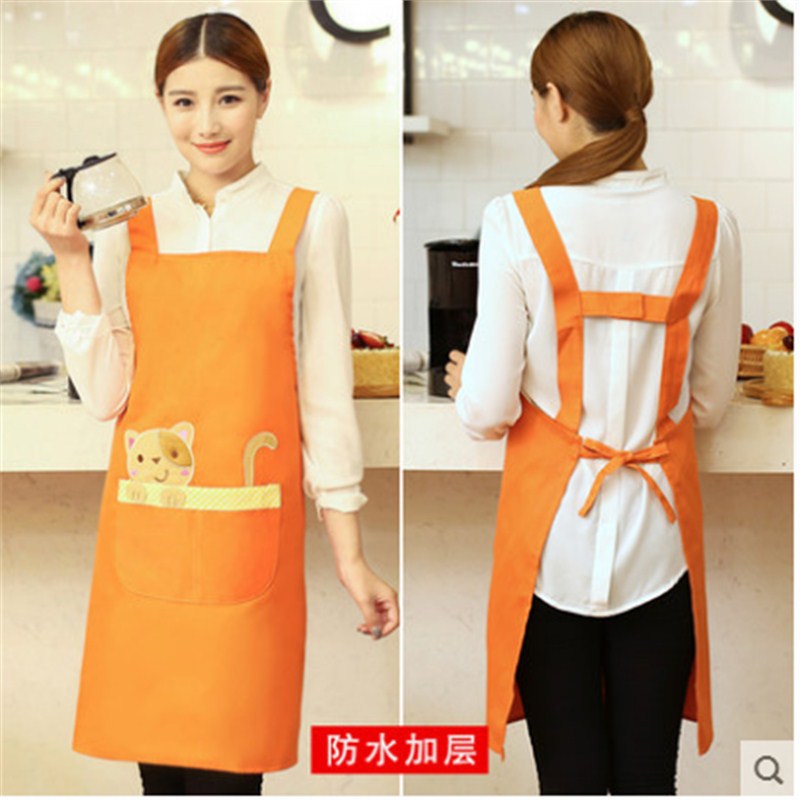 Estilo coreano moda cocina delantal adulto manicura esteticista supermercado trabajo camarero impermeable logotipo personalizado