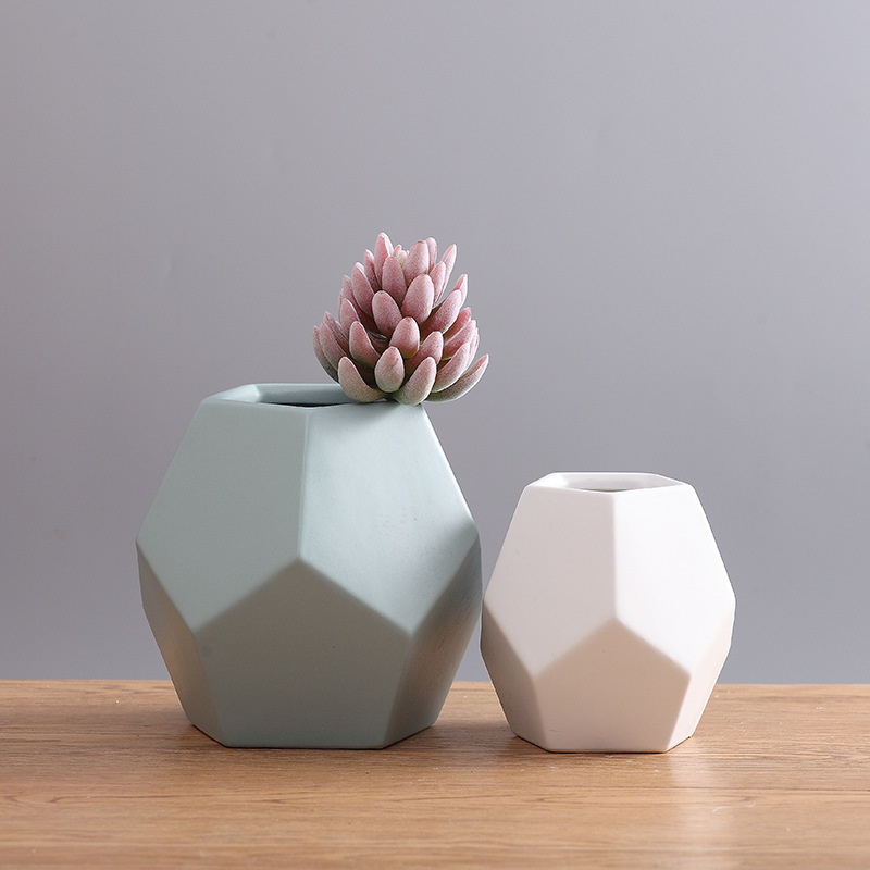 Nórdico creativo florero de cerámica decoración moderna minimalista decoración del hogar sala de estar comedor arreglo floral flor seca al por mayor