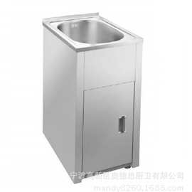 水槽橱柜全不锈钢单双槽柜带储物柜洗衣柜阳台洗面盆浴室柜洗菜池