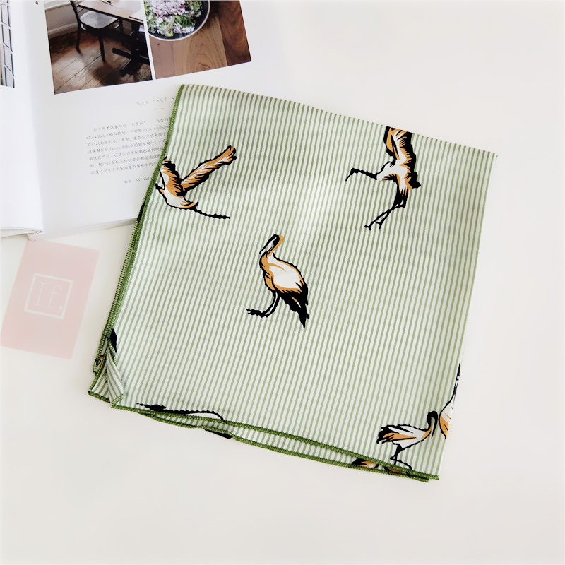 60g Weight Silk Scarf Classification Daily Occasion Satin Material Stripe, Polka Dots, Chains Print Pattern Summer Season Women's Gender Simple Style Style Women's Simple Style Stripe Polka Dots Chains Print Satin Silk Scarf 66