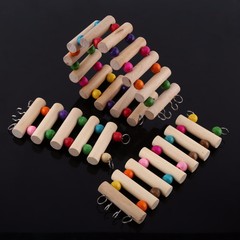 Wooden hamster ladder, staircase, hamster toy, wooden steps, rainbow stairs, parrot toy swing, bird cage accessory
