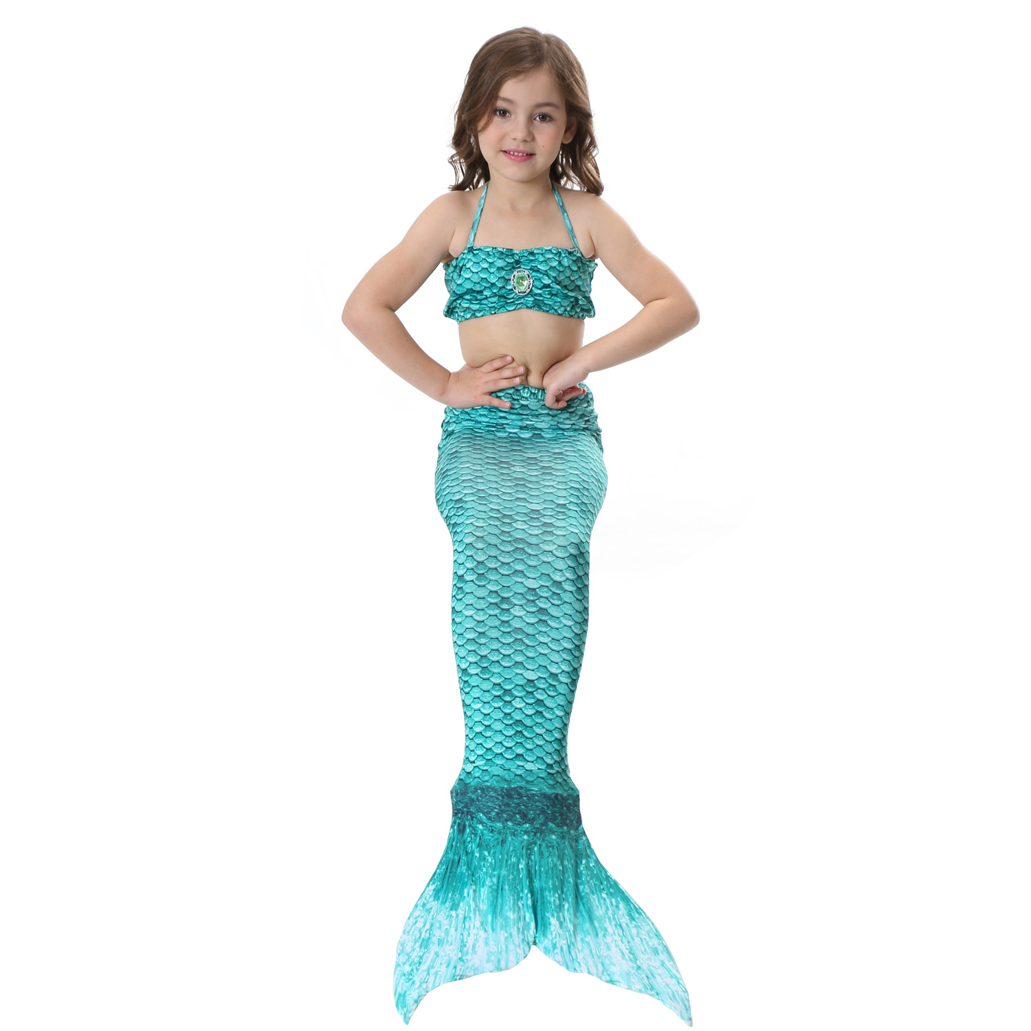 Girl's Fashion Mermaid Nylon Polyester Bikinis 2 Piece Set display picture 38