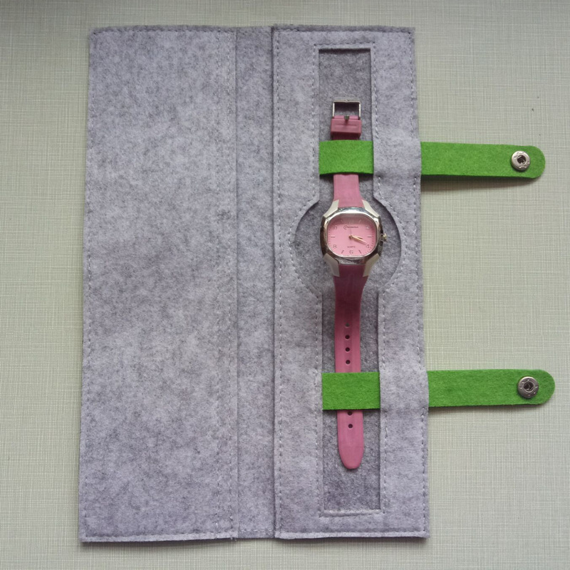 【收纳袋】定制饰品手表毛毡收纳袋 可印logo方形带盖毛毡收纳袋