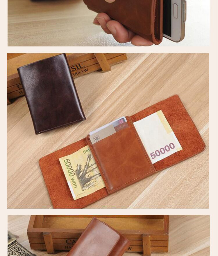 New hot sale leather short multifunctional casual mens wallet wholesalepicture6