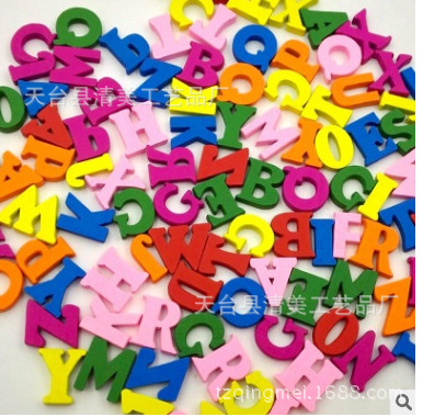 26 letras inglesas de madera bricolaje multicolor mezclado letras de colores decorativos de madera 100 piezas un paquete