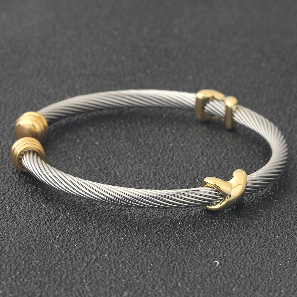 22g Weight Cuff Bracelets Jewelry Accessory Type 1 Piece Quantity Commute Color Block Stainless Steel Polishing Cuff Bracelets